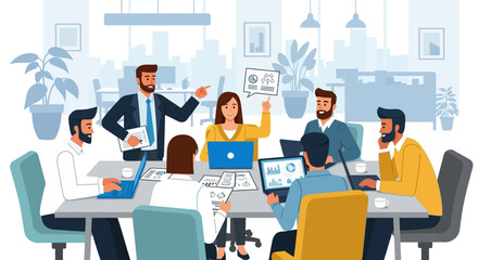 Business Team Meeting Discussion Planning.