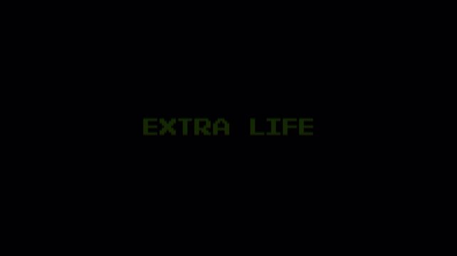Extra Life 8 Bit Pixel Retro Text Animation