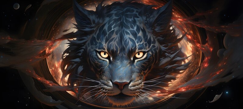 Astral vision liger meets cosmos ,generative AI