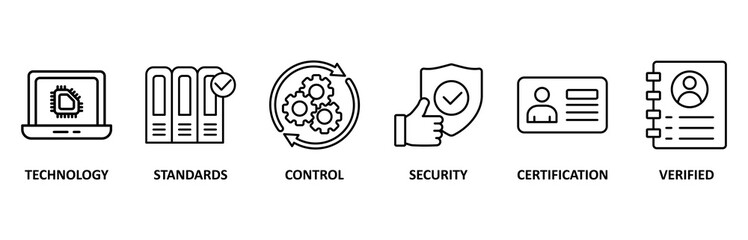 ISO27001 icon set vector illustration concept for information security management system (ISMS) with an icon of technology, standards, control, security, certification, and verified