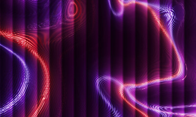 Abstract neon gradient background. Glass effect, neon lines.