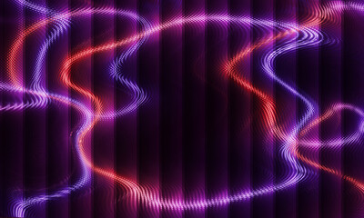 Fototapeta premium Abstract neon gradient background. Glass effect, neon lines.