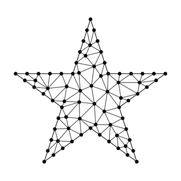 Star shaped point mesh with triangular web connections