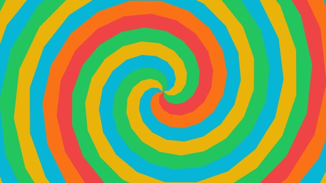 vibrant spiral design featuring colorful swirling patterns in orange, blue, green, and yellow hues for visual appeal