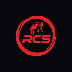 RCS letter logo abstract design. RCS Logo design