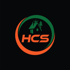 HCS letter logo abstract design. HCS Logo design