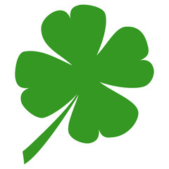 Clover leaf illustration in flat style. Clover leaf vector design symbolizes trust, hope, love, and good luck.	
