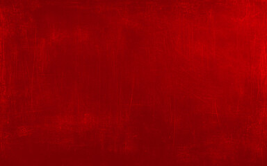 Fototapeta premium Abstract red grunge decorative stucco background. Valentines day or Christmas design layout. Rough stylized texture banner with copy space.. 