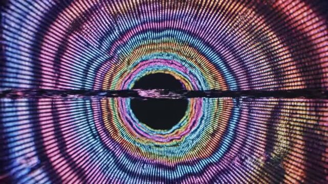 Vibrant abstract concentric circles pattern