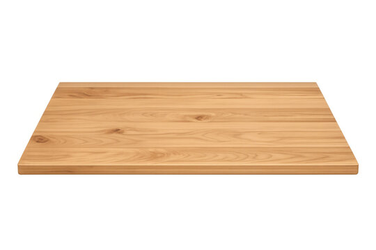 Wood empty tabletop isolated with perspective on transparent background. Wooden shelf product display for creative design mockups