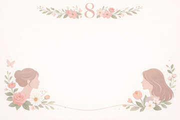 Elegant Floral Frame for Womens Celebration