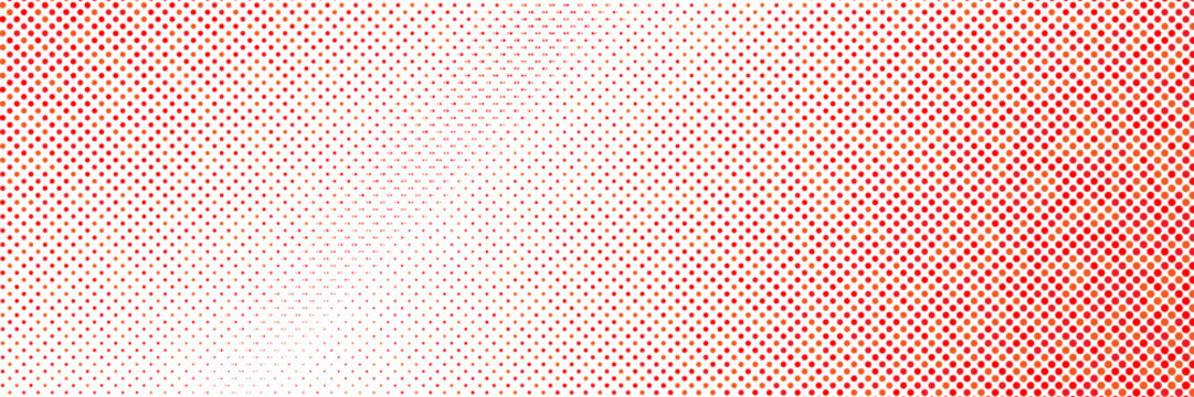 Dotted halftone gradient texture. Vanishing polka dot background. Repeating dots gradation pattern background. red fading comic pop art template. website