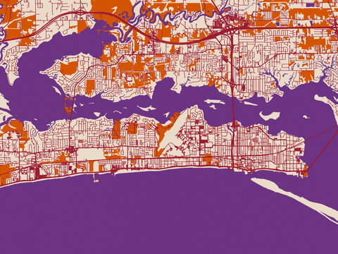Biloxi, Mississippi &ndash; urban map