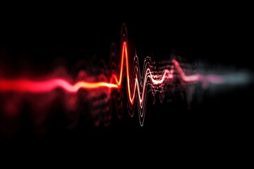 Heartbeat pulse line visualizing medical data signal