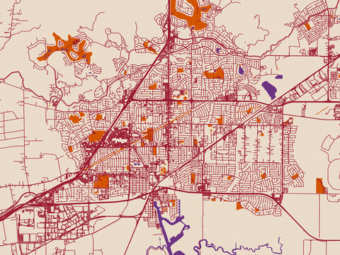 Street network map &mdash; Fairfield, California