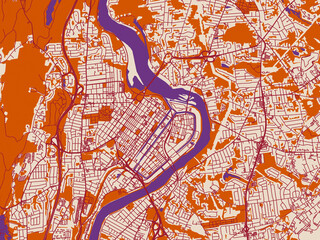 Holyoke &ndash; city map, Massachusetts