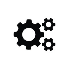 Fototapeta premium Gear Cog Settings Symbol — System Configuration and Control Options Vector Icon