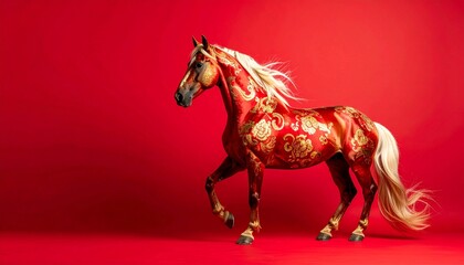 Year of the horse 2026 chinese new year illustration