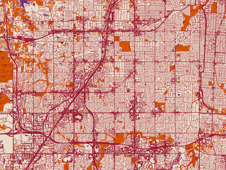 Fototapeta premium City map of Overland Park, Kansas