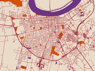 Obraz premium Owensboro – city map, Kentucky