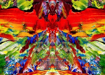 Abstract art background . Hand painting artwork on canvas .