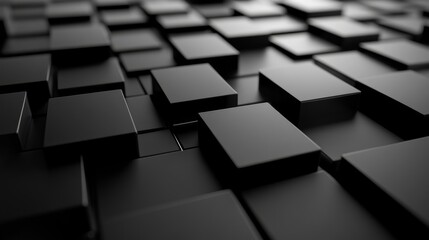 Geometric shapes in black and white create a futuristic atmosphere, emphasising technology and innovation, which is ideal as a background for presentations of high-tech and digital projects.