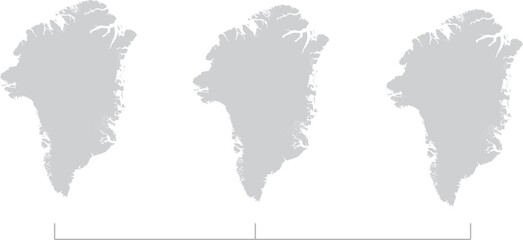 Obraz premium Greenland maps vector set design