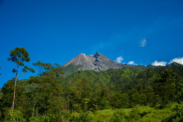 Fototapeta premium Beautiful view of Mount Merapi