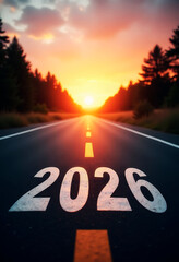 2026 sign on road