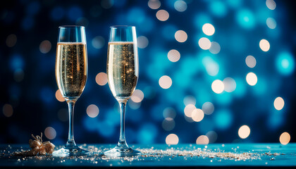 two glasses of champagne