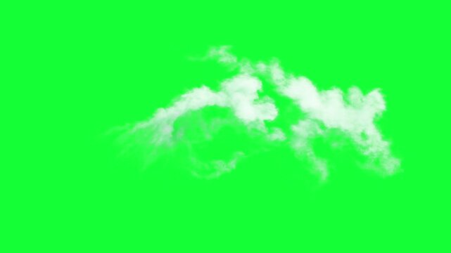 Volumetric cloud on green screen alpha

Soft volumetric white smoke cloud animation isolated for compositing with al[ha channel professional VFX usage
