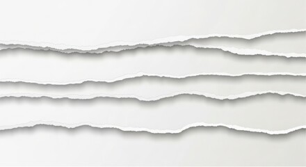 Fototapeta premium Torn White Paper Layers with Shadow, Abstract Background Texture