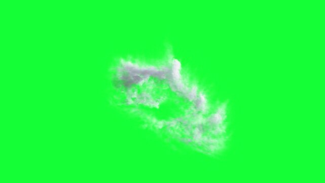 Volumetric cloud on green screen alpha

Soft volumetric white smoke cloud animation isolated for compositing with al[ha channel professional VFX usage
