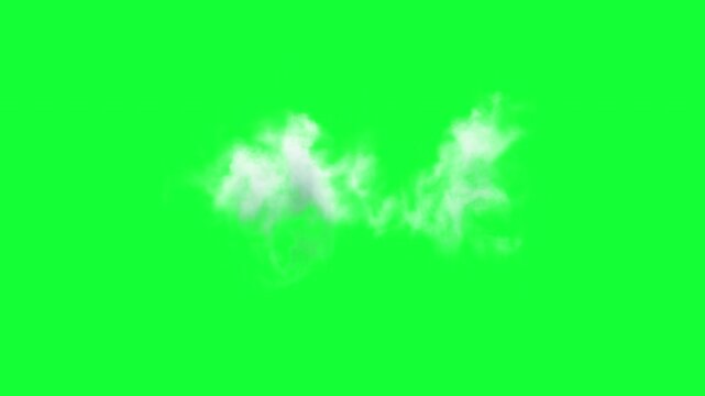 Volumetric cloud on green screen alpha

Soft volumetric white smoke cloud animation isolated for compositing with al[ha channel professional VFX usage
