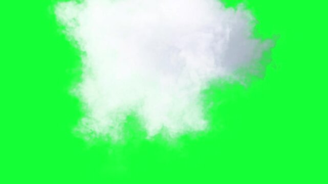 Volumetric cloud on green screen alpha

Soft volumetric white smoke cloud animation isolated for compositing with al[ha channel professional VFX usage
