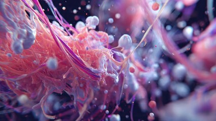 Abstract Pink and Purple Particles