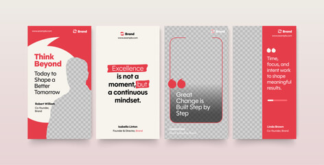 Fototapeta premium Quote Template for Customer Testimonials, Comments, Reviews & Ratings or Social Media Ad Creative Layouts