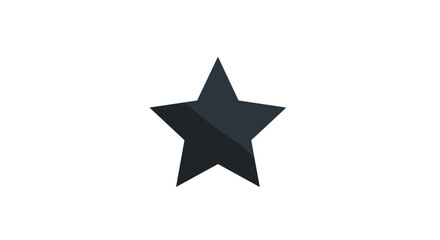 Obraz premium A Simple Dark Gray FivePointed Star Icon.