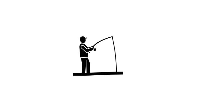 Video Cute Person Fishing Silhouette