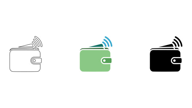 contactless payment wallet icon for fast and secure digital transactions