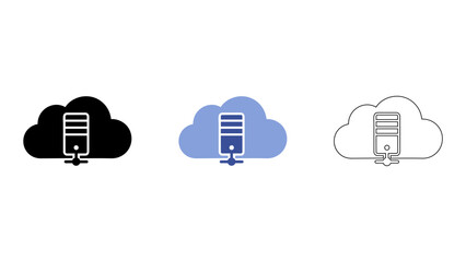 virtual private server hosting icon in the cloud computing environment