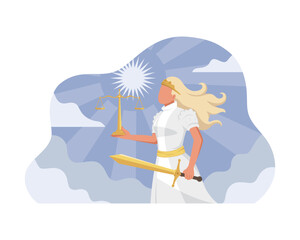 Lady Justice Symbol Illustration