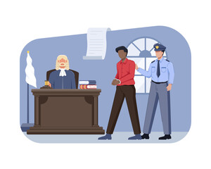 Law Enforcement Justice Illustration
