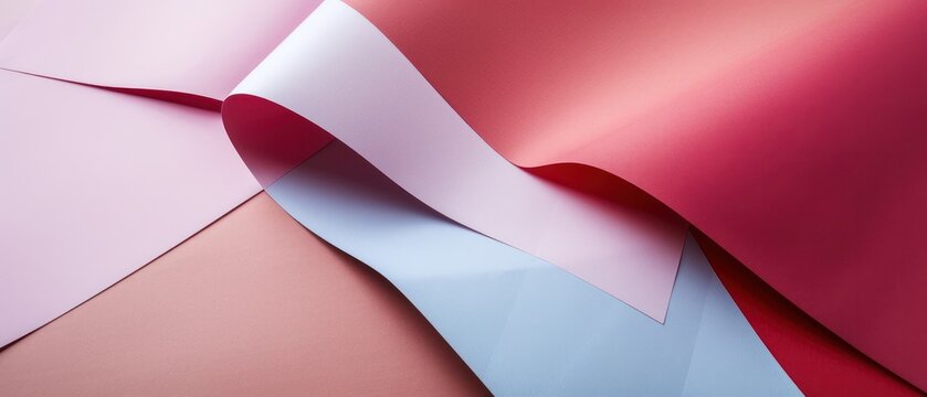 abstract paper design pink red tone roll fold cut craft