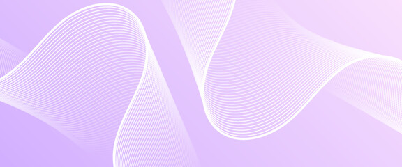 Soft purple abstract background with flowing white curved lines and smooth gradient. abstract wavy lines background.