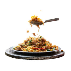 Serving Fried Rice Dish