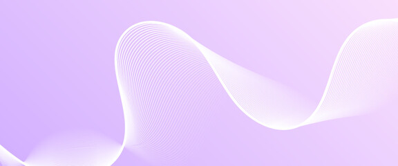 Soft purple abstract background with flowing white curved lines and smooth gradient. abstract wavy lines background.