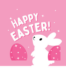 Obraz premium Happy Easter Aesthetic Poster, Easter Sale Poster Design, Minimal Easter Instagram Post, Easter Flyer Modern Design ,Cute Easter Bunny Poster, Easter Egg Hunt