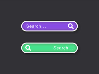 Obraz premium Modern UI Search Bar Input Fields with Magnifying Glass Icon
