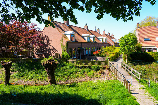Charming streets and historic architecture in the fortified town of Brielle, South Holland, the Netherlands